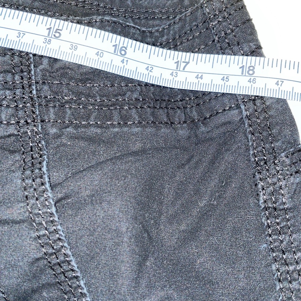 INC Black Button Roll Up Hem Shorts Size 16 - Picture 5 of 6